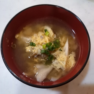 舞茸で♪︎ふんわり玉子とじのお味噌汁